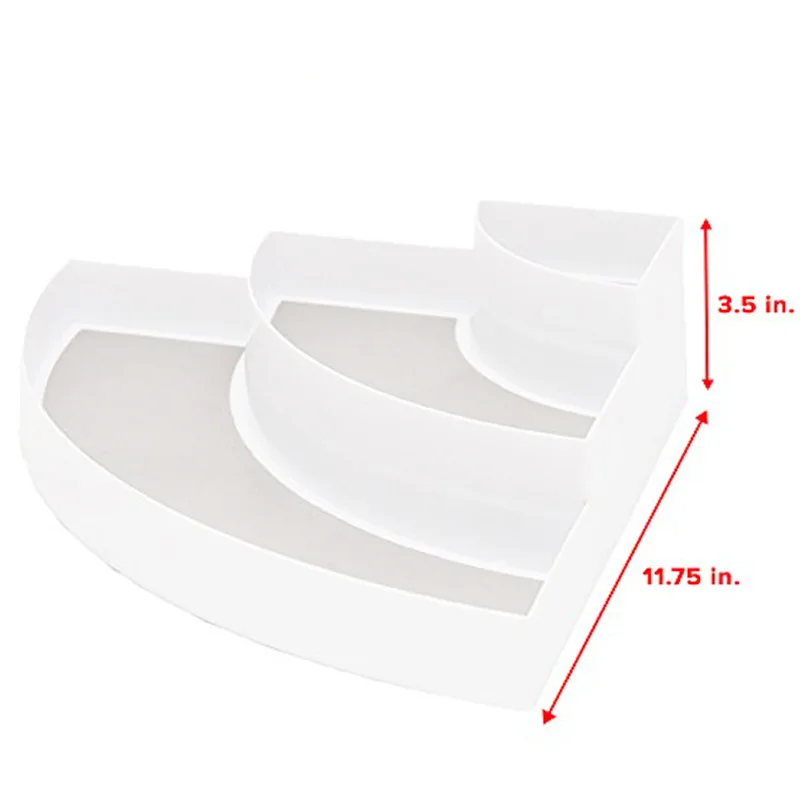 Креативная трехуровневая угловая полка для специй из полипропилена настольная