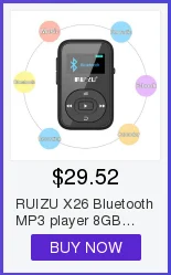 Мини mp3-плеер Ruizi X50 Bluetooth Музыка Mp 3 с радио спорт аудио цифровой Hi-Fi экран Fm Flac Usb 16 Гб