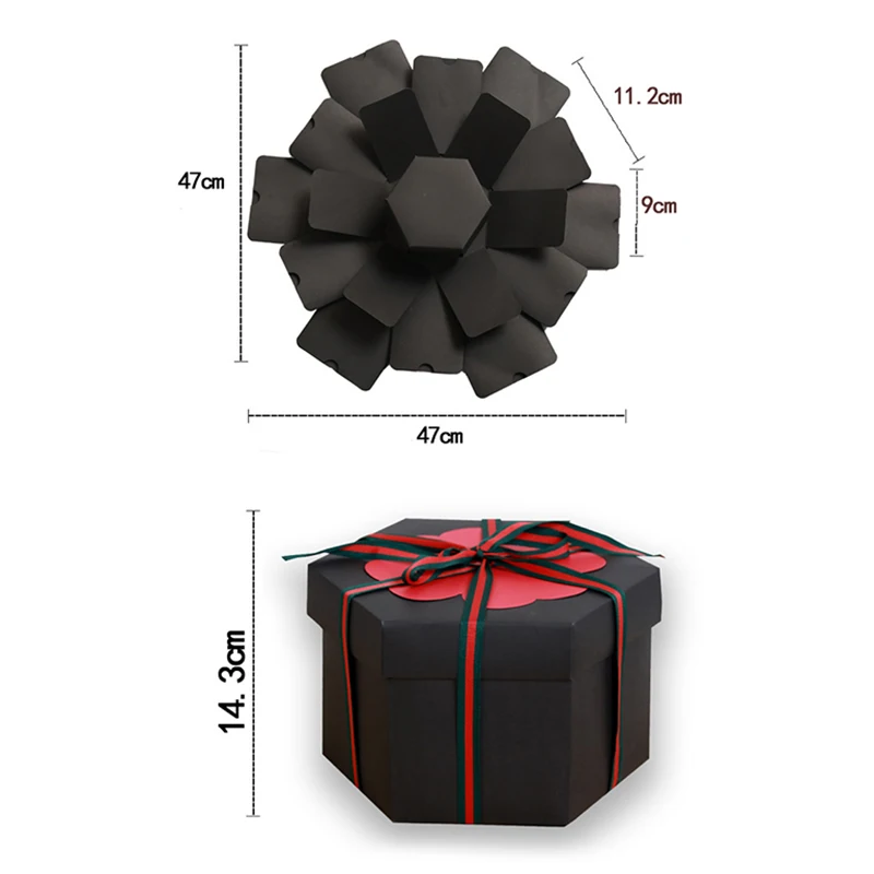 23,5 см DIY Love Explosion Box сюрприз, подарок, фотоальбом на День святого Валентина с памятью, многослойная Подарочная коробка на день рождения