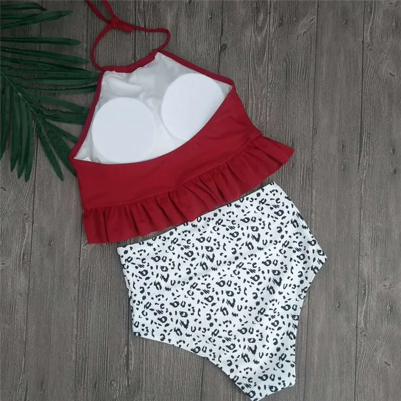 Пляжная одежда с высокой талией для плавания Новинка лета 2019 купальник