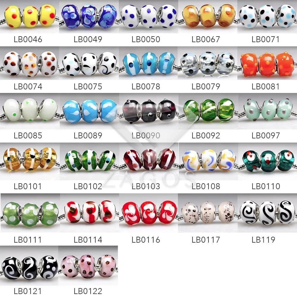 5 шт. разноцветные бусины из муранского стекла 14 х14х10 мм|glass round beads|round beadseuropean beads |