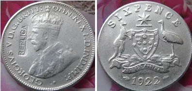 Австралия шесть пенсов 1922 копирования монеты бесплатная доставка|shipping invoice|shipping