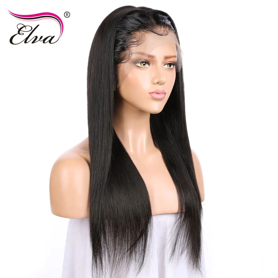 Elva Hair 13х6 кружевные передние человеческие волосы парики предварительно