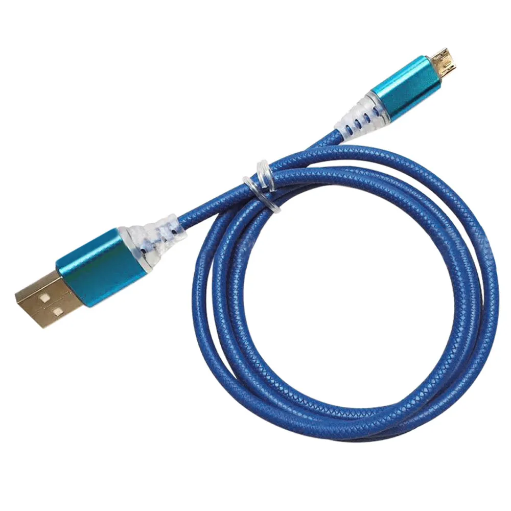 1 м Micro USB кабель для телефона Видимый светодиодный светильник Micro usb кабель для синхронизации данных и зарядки для телефонов Android универсальные кабели для телефонов# YL5