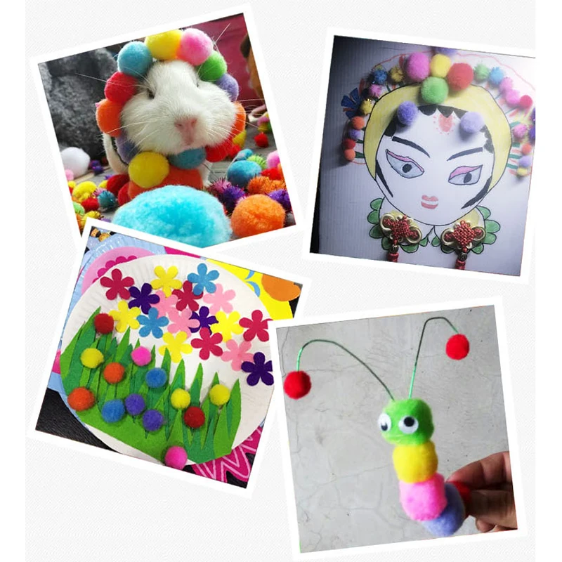 1 сумка 15/20/25 мм Мини пышная Нижняя Pom Poms помпонами ручной работы для детей игрушки свадебный Декор DIY товары для шитья и рукоделия