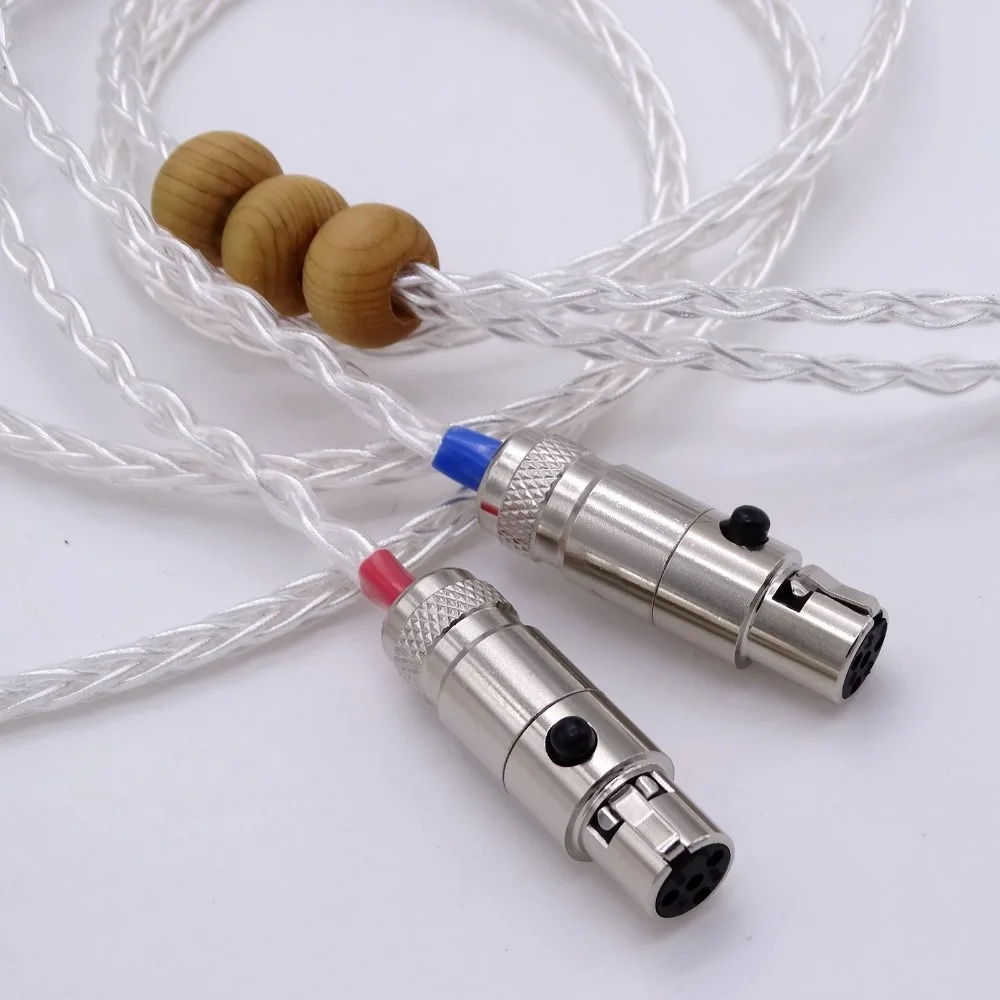 2 5 м 1/4 6 35 мм DIY Hi end HIFI 8 ядер 5n Pcocc посеребренный кабель для наушников Audeze LCD 3 X|headphone