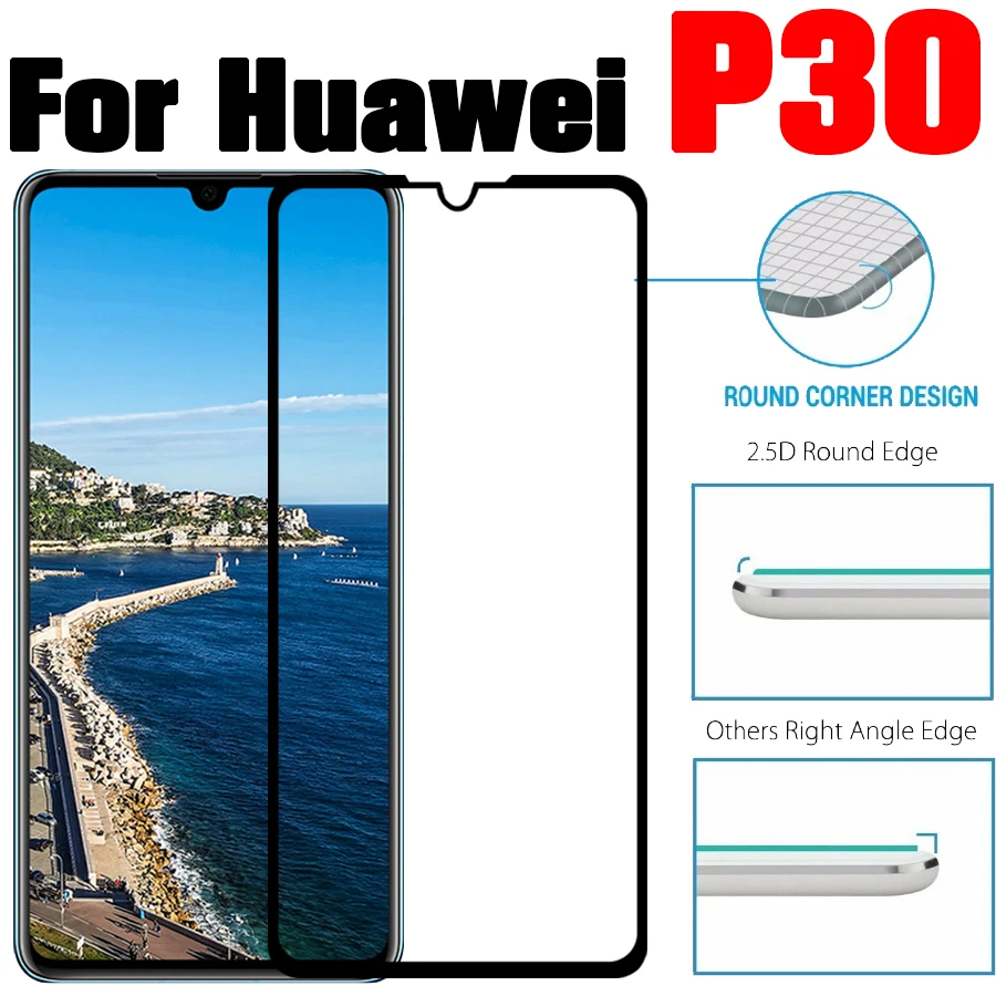 Защитное стекло для huawei p 30 lite huavei p30 p30lite легкое закаленное lited протектор экрана