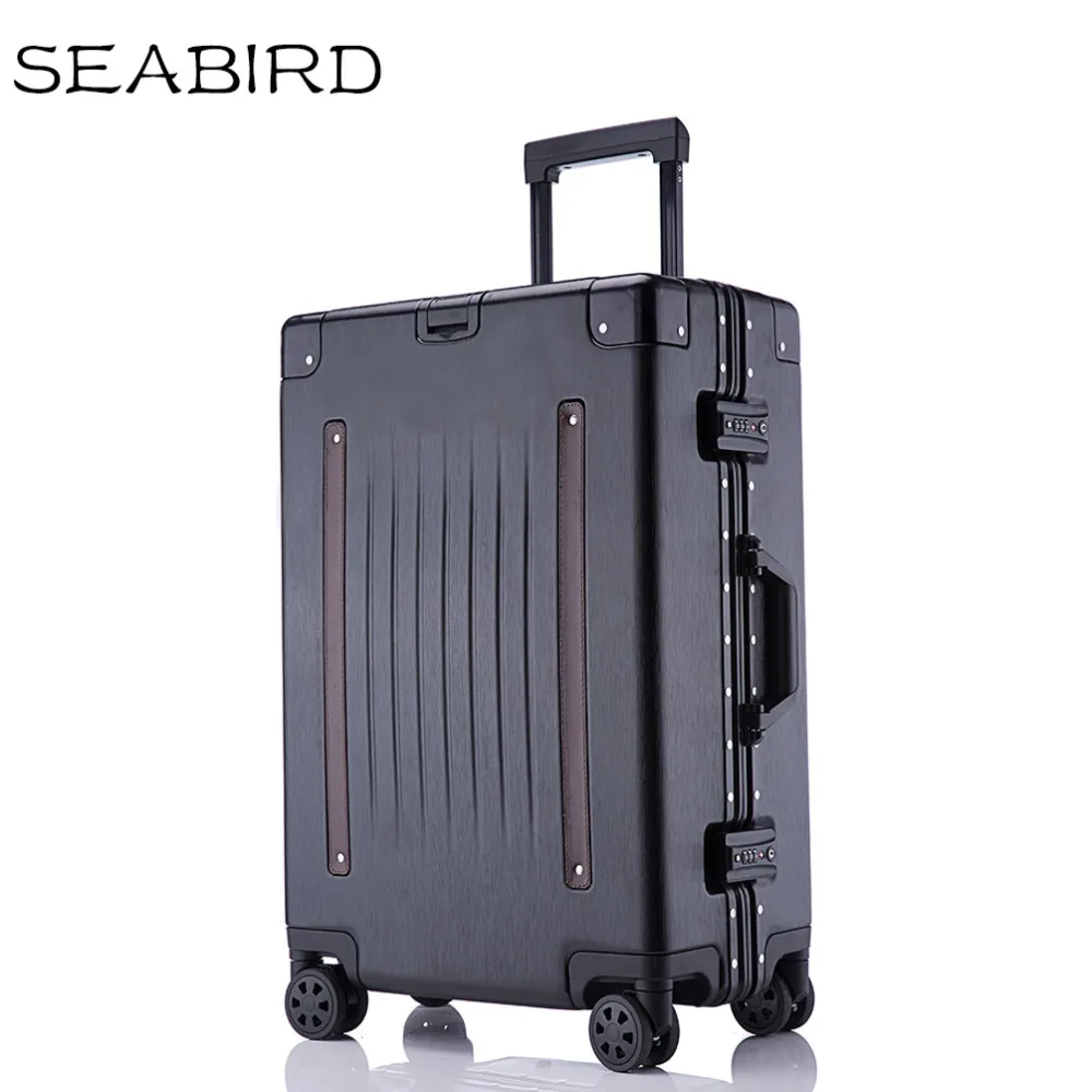Чехол для путешествий SEABIRD с алюминиевой рамкой и колесами TSA замок чехол на