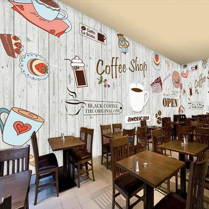 Dropship Colomac Kitchen Wallpaper The United States Coffee Cake Restaurant Papier Peint Mural Wall Papers Home Decor | Обустройство