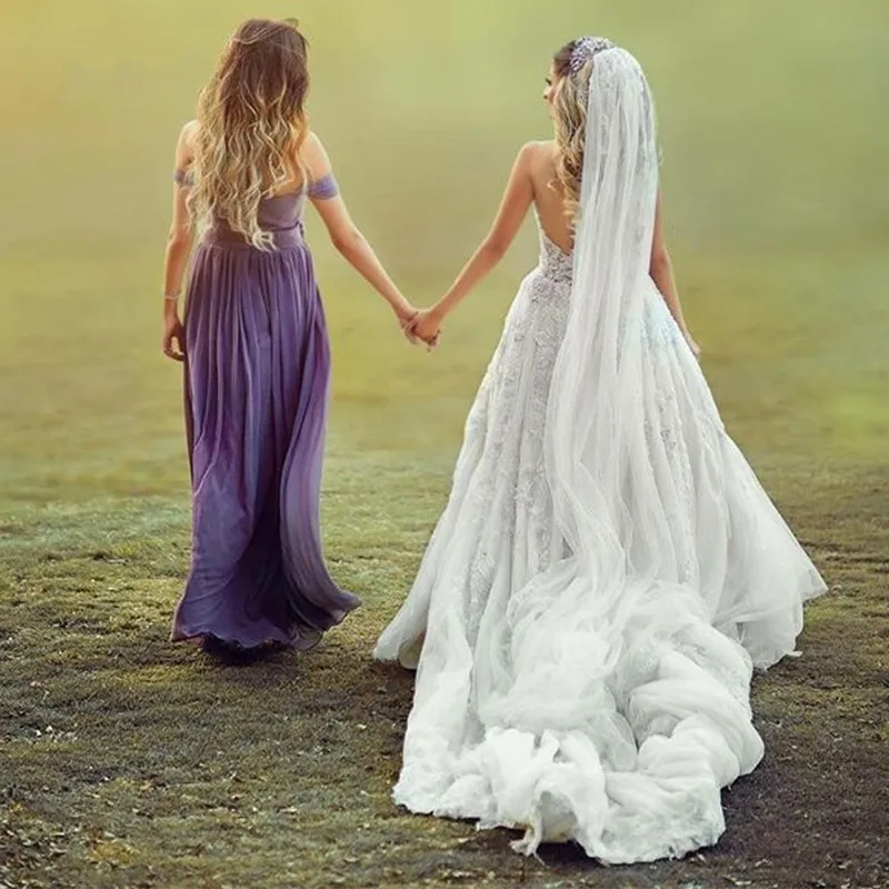 Шифоновые плиссированные платья для подружки невесты лавандового цвета