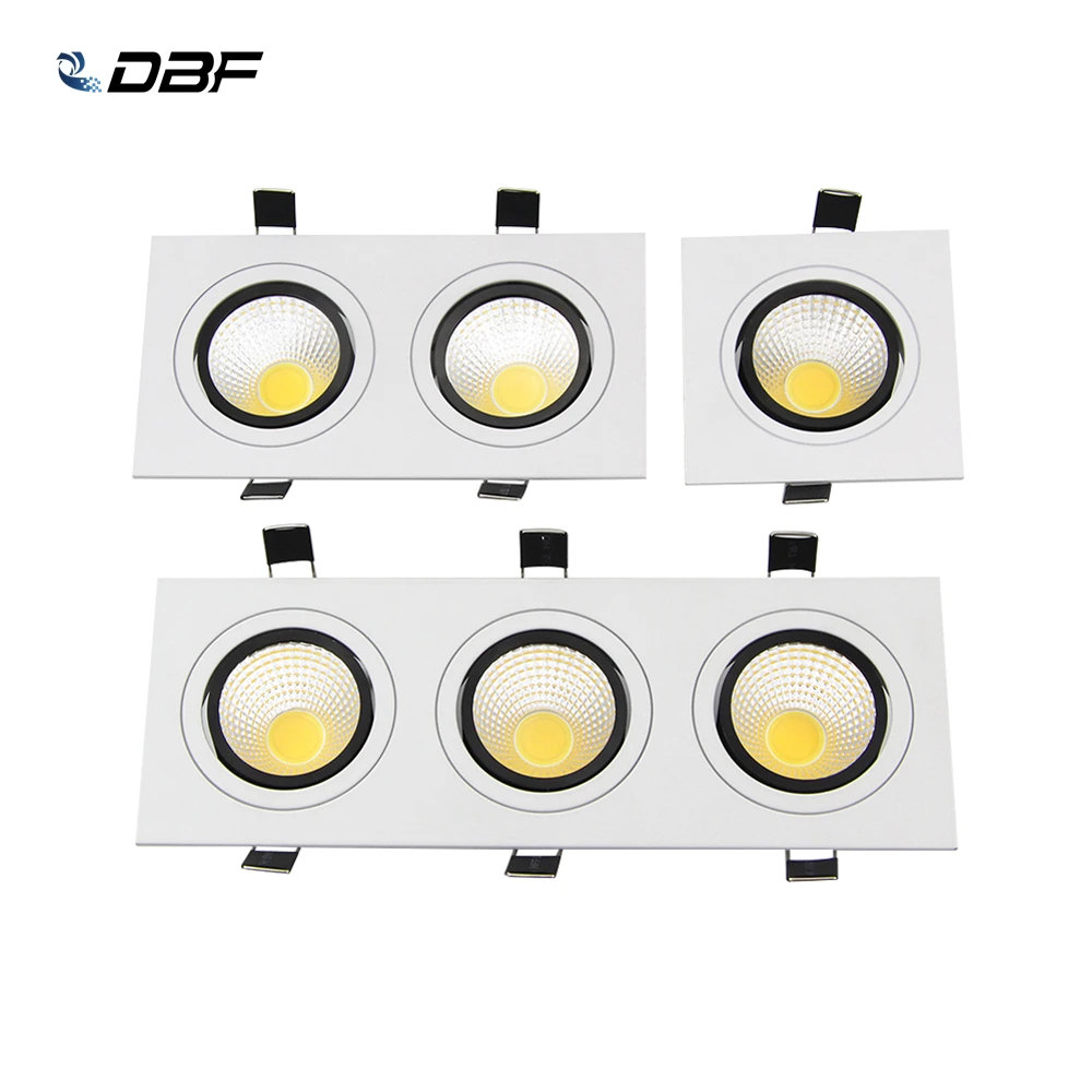 

[DBF]Square Recessed Downlight COB 7W 9W 12W 14W 18W 24W 15W 21W 30W 36W LED Ceiling Lamp AC110V/220V LED Spot light Home Decor
