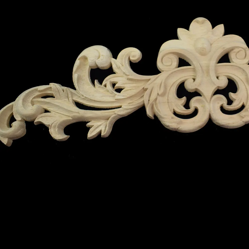 100 см длинная резьба по дереву мебель винтажное украшение для дома и сада