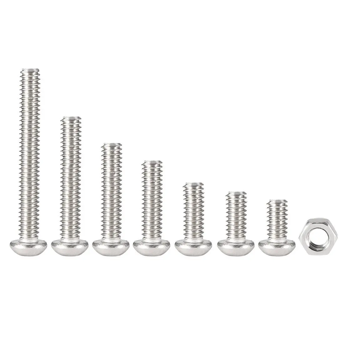 280 шт./компл. M2 x 4mm 16mm304 нержавеющая сталь Шестигранная кнопка с круглой головкой