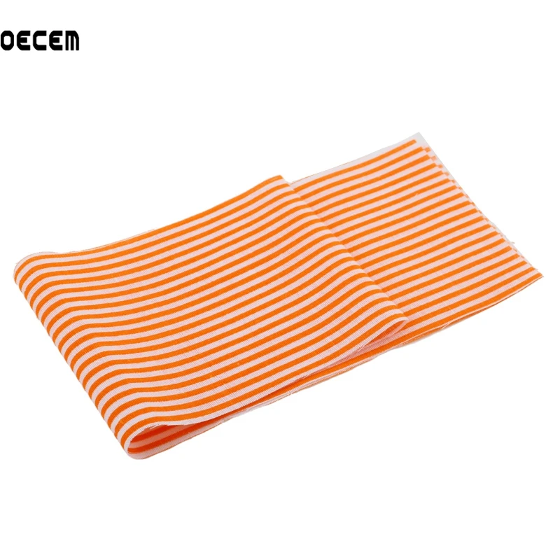 100% хлопок желе рулон ткани в полоску оранжевая бритва тонкая ткань для пэчворка