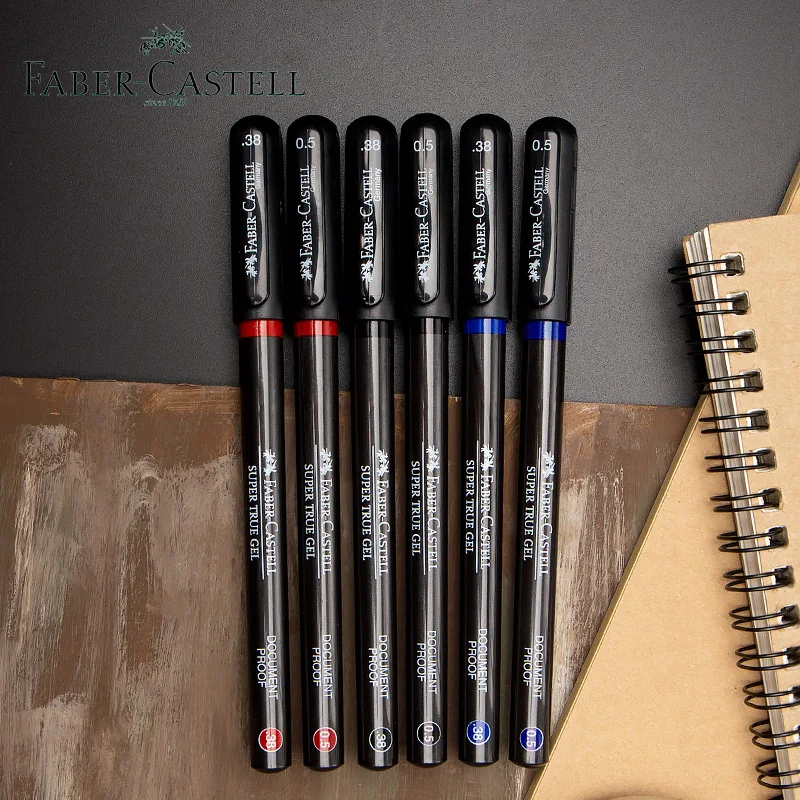 5 шт. немецкая FABER-CASTELL супер настоящая гелевая ручка 0 38/0 мм черная