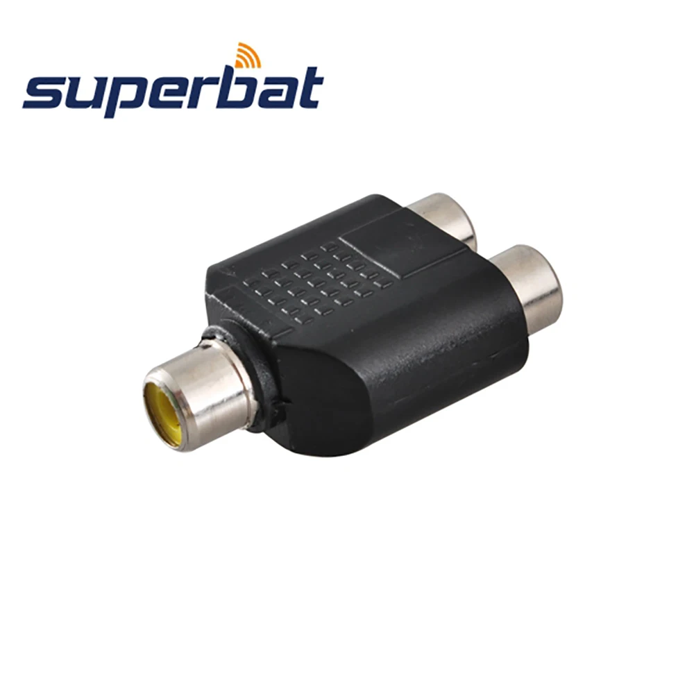 Superbat RCA Audio Adapter RCA Jack to Two RCA Female/Jack Adapter Connector