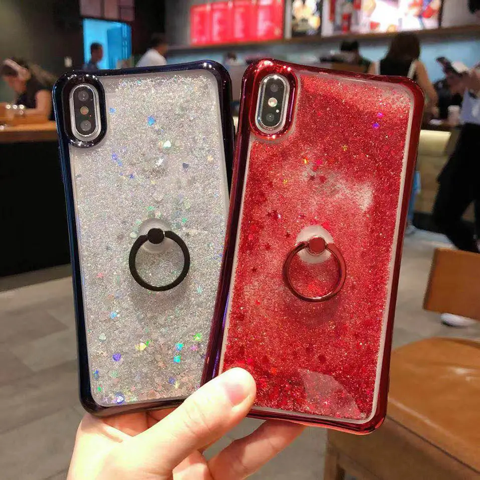 Phone Case For iPhone 7 8 6 TPU Covers Liquid quicksand Back Cases 6S Plus X XS XR MAX Capa Funda |