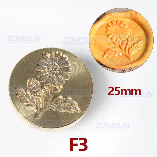 F3 ZONESUN специальная печать штамп с деревянной ручкой для упаковки подарков письма конверты посылки DIY свадебные приглашения - Цвет: F3
