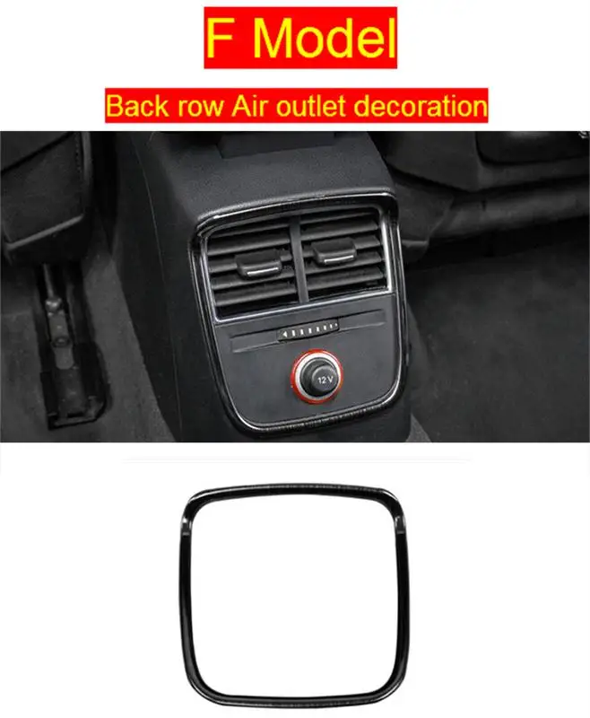 F Model Black Автомобильный Стайлинг центральная консоль переключения передач водная чашка панель украшения наклейки Накладка для Audi A3 8V авто аксессуары для интерьера - Название цвета: F Model Black