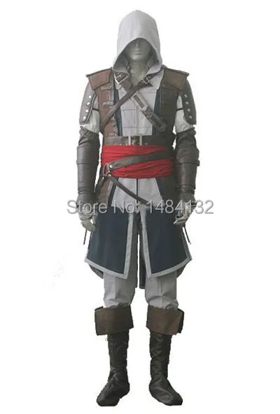 Эдвард Kenway Костюм Assassins Creed IV 4 Black Flag Косплей Assassin Кино Для Взрослых | Тематическая