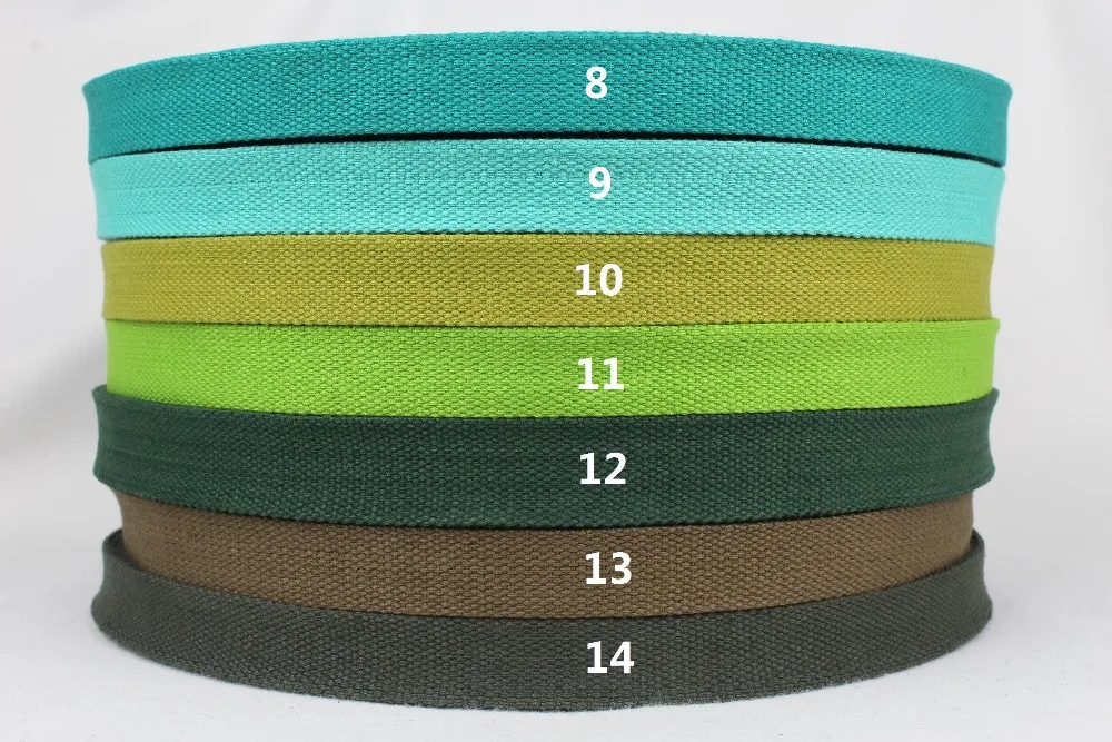 

thick cotton webbing 20/25/32/38/50 mm wide 50 yards a roll aqua green turquoise peak green apple green blackish green military