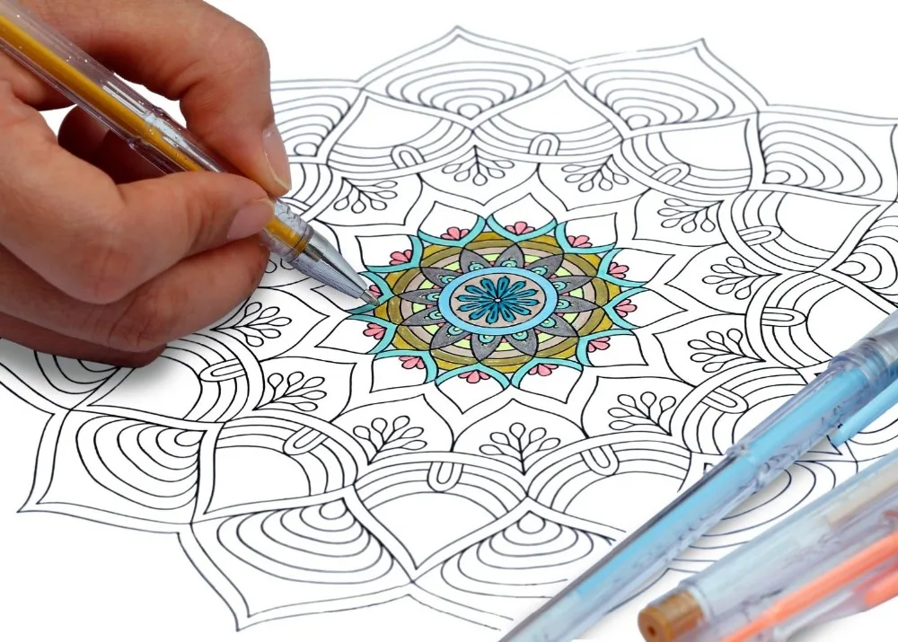 Набор гелевых ручек с чехлом 40 уникальных цветов для школьных художественных