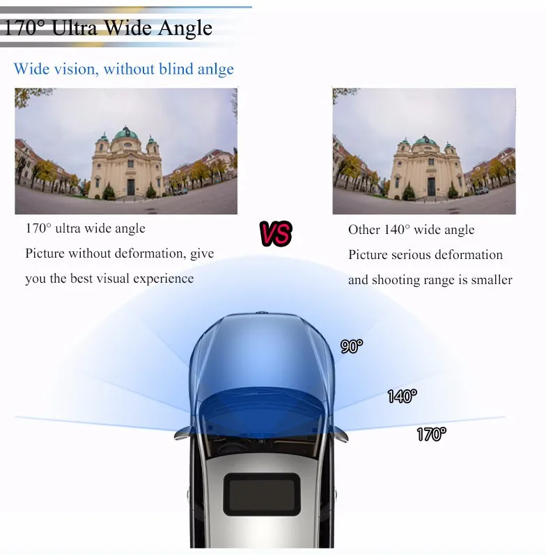 4 0 дюйма HD 1080P Автомобильный видеорегистратор с двумя объективами камера ночного