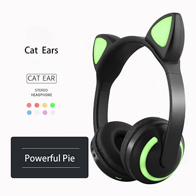 Cat ears ZW-19 Bluetooth наушники светодиодный светильник кошачьи уши гарнитура беспроводные наушники HIFI стерео бас наушники для телефонов с микрофоном - Цвет: Cat ears