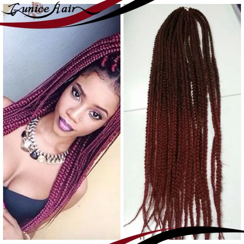 afro twist braid hair synthetic braiding box braids kinky extensions100g Hot women |