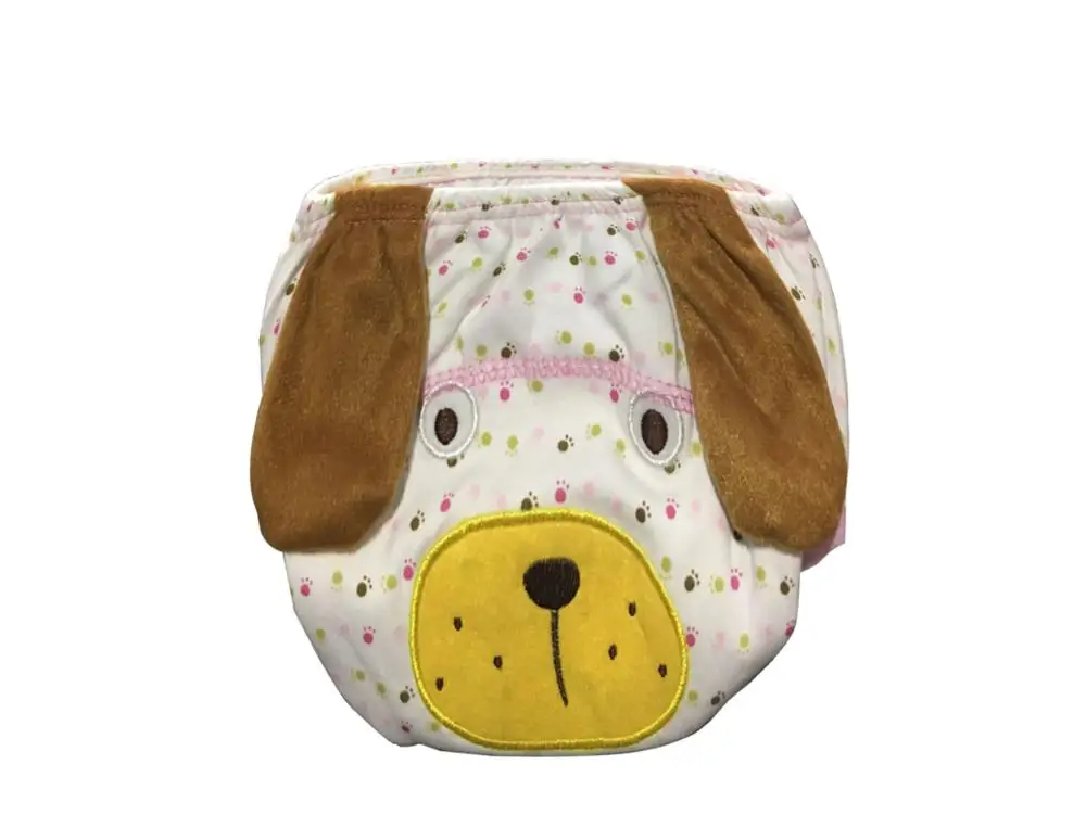 Cartoon Dog Детские хлопковые тренировочные штаны трусы детские подгузники многоразовые тканевые Подгузники моющиеся Младенцы детское нижнее белье пеленка - Цвет: Cartoon Dog