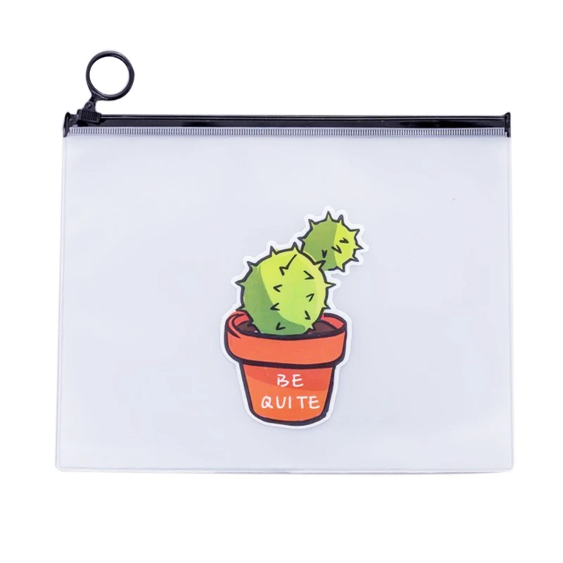 Чехол карандаш кактус из ПВХ милый прозрачный водонепроницаемый чехол для ручки