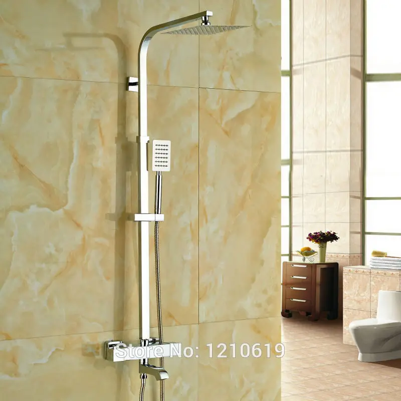 Uythner недавно 8 &quotдождевой Термостатический душ кран настенное хромированное