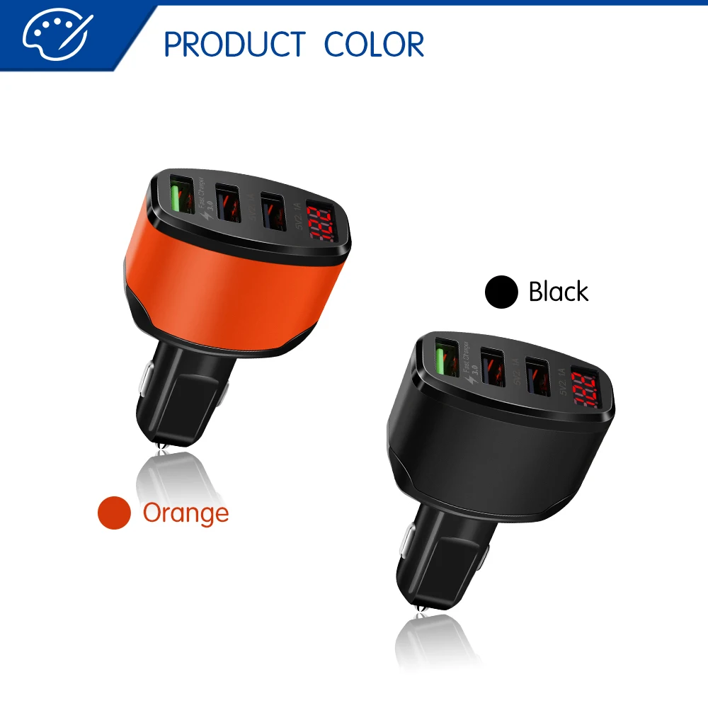 Зарядное устройство Powstro автомобильное с 3 USB портами А + 0 А|charging adapter|3 port usb3 |