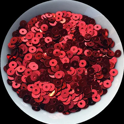 Red 10 г(2000 шт) 4 мм с центральным отверстием, с блестками, плоские, круглые, ПВХ, свободные, с блестками, с пайетками, сделай сам, для шитья, свадьбы, ремесло, 160 цветов - Цвет: Red