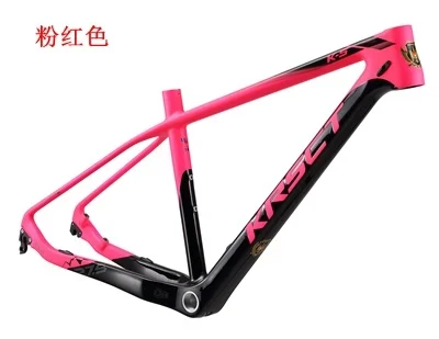 pink 26er 16.5inch Сверхлегкий 1020 г углеродного волокна крепежная рама для горного велосипеда Глянцевая 26/27. 5/29er MTB велосипедная Рама T700/T800 карбоновая рама 16,5/17,5 Дюймов - Цвет: pink 26er 16.5inch