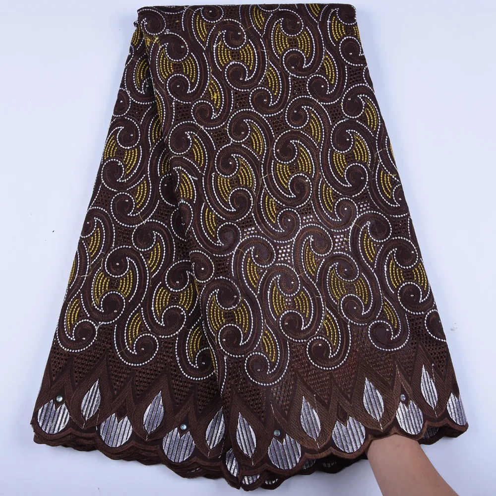 

African French Voile Lace Fabric Swiss Voile Lace In Swizterland High Quality Nigerian Cotton Lace Fabric For Men Dress 1602B