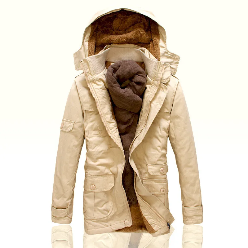 Зимняя теплая Толстая Новая модная брендовая мужская флисовая куртка с