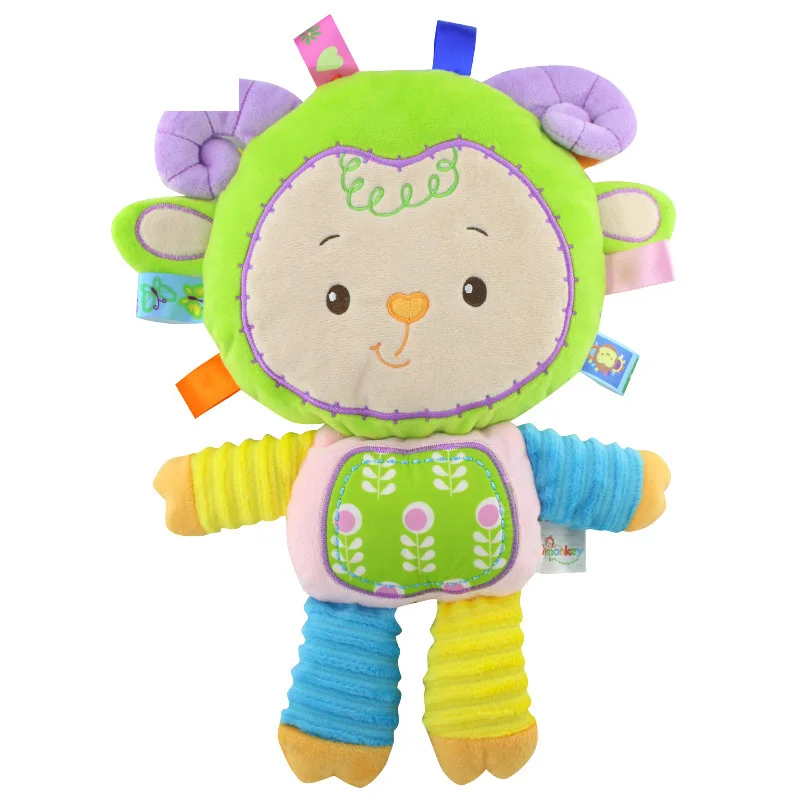 sheep 33*20 см детские погремушки для малышей, подвижные игрушки, кукла, ручные колокольчики, плюшевое животное, Мягкая комфортная Детская игрушка для сна, Слон/Кролик - Цвет: sheep