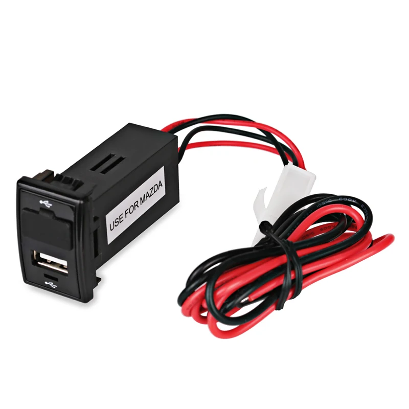ADPOW 12V автомобильное зарядное устройство адаптер двойной USB розетка автомобильный интерфейс розетка зарядное устройство для MAZDA Автомобильная розетка - Название цвета: For Mazda