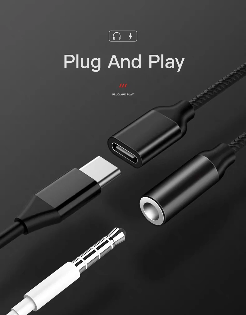 Адаптер ACCEZZ usb type C для huawei mate 20 P20 Pro samsung Xiaomi Mi6 8 Mix2S LG 3,5 мм разъем Aux адаптер разъем для зарядки