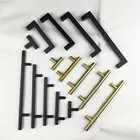 Ручка для кухонного шкафа, матовая черная ручка из нержавеющей стали, диаметр 10 мм, 12 мм, цвет золото 12 х12 мм, длина 2-24 дюйма