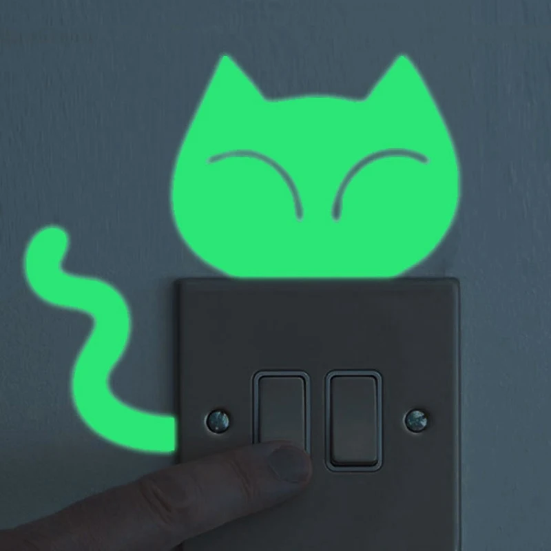 Hoomall 25 стилей милый мультяшный переключатель светящаяся наклейка флуоресцентная