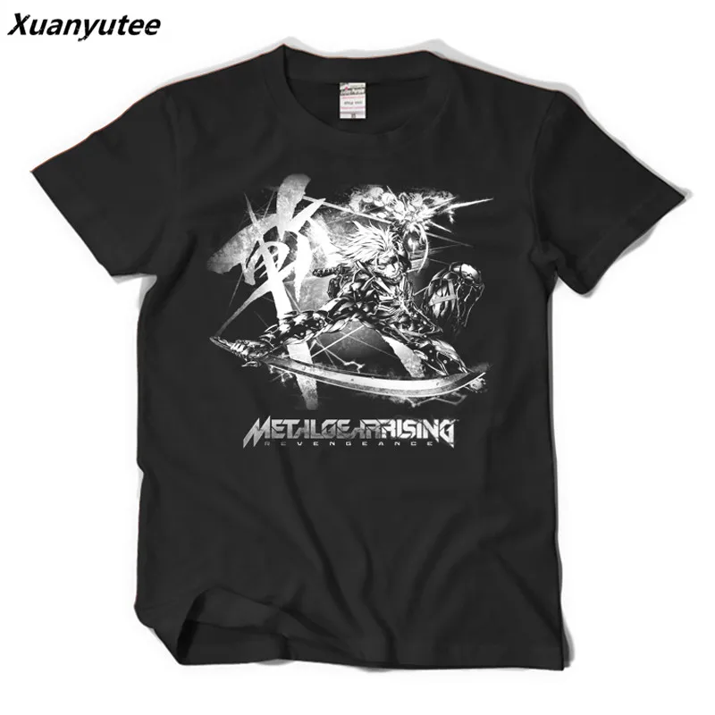 Xuanyutee металлическая шестерня однотонная: Rising Revengeance футболка Homme короткий рукав
