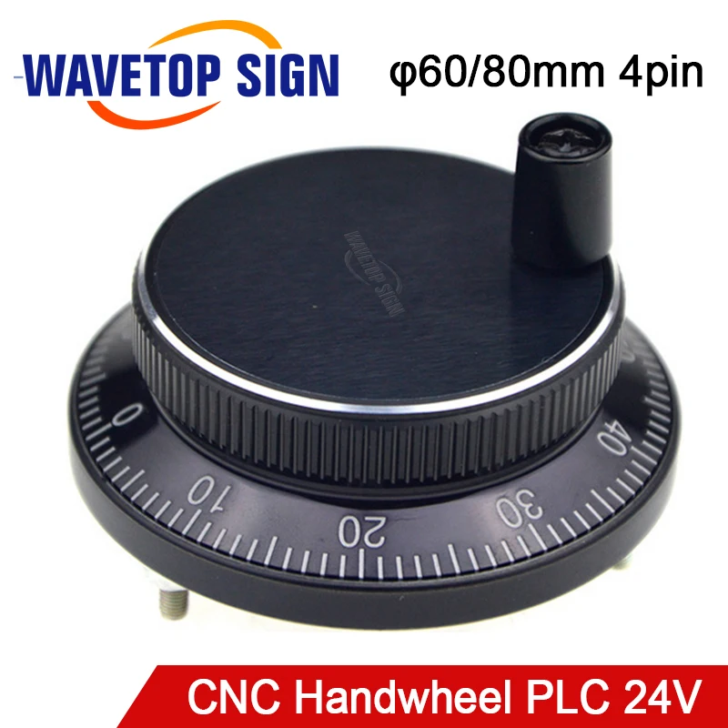 Електрические части маховик Dia.60mm Вход DC24V 4 Pin маховик черный Цвет