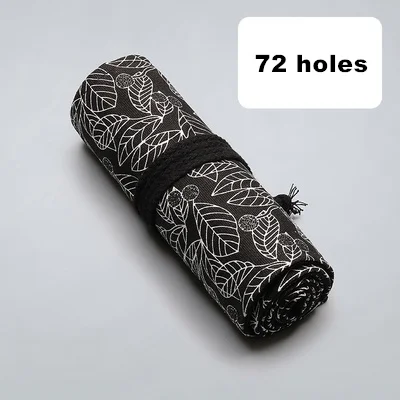 C 72 Holes 36/48/72 Карандаш Чехол школьные товары для рукоделия ручка сумки отверстий рулон мешок карандаша штрафы Прохладный канцелярские black rose лист Обёрточная бумага подарки - Цвет: C 72 Holes