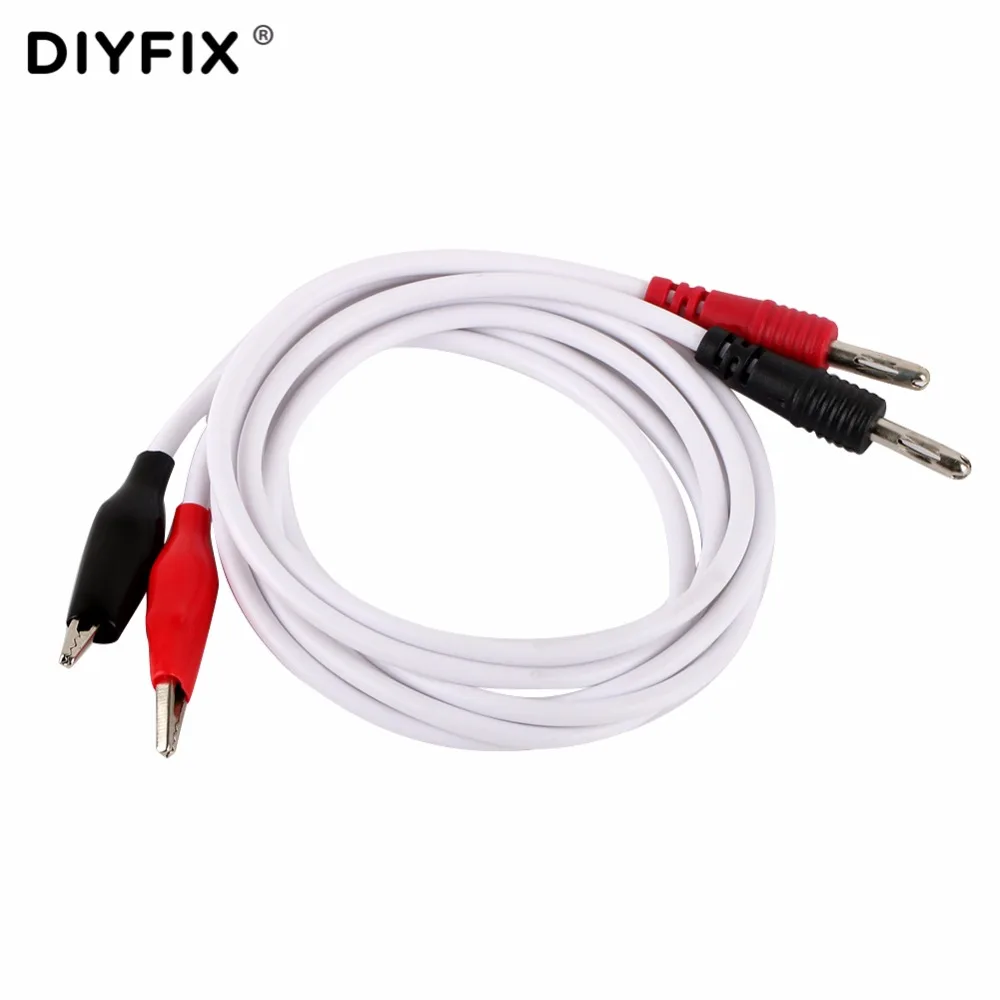 

DIYFIX DC Power Supply Output Cable 10A Banana Plug to Alligator Clip for Cell Phone Repair Tools