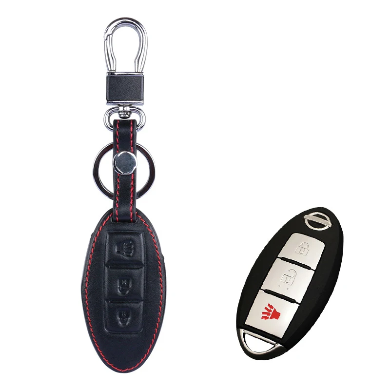 Кожаный чехол для ключей клавиатуры Nissan Tidda Livida X Trail T31 T32 Qashqai Teana Mars Juke Infiniti EX FX G37