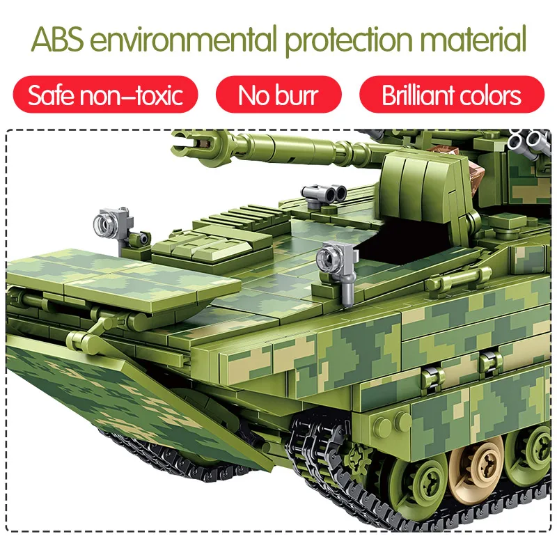 

1208pcs WW2 Military Building Blocks Compatible City Police Amphibious Infantry Fighting Vehicle Tank Bricks Toys for Children