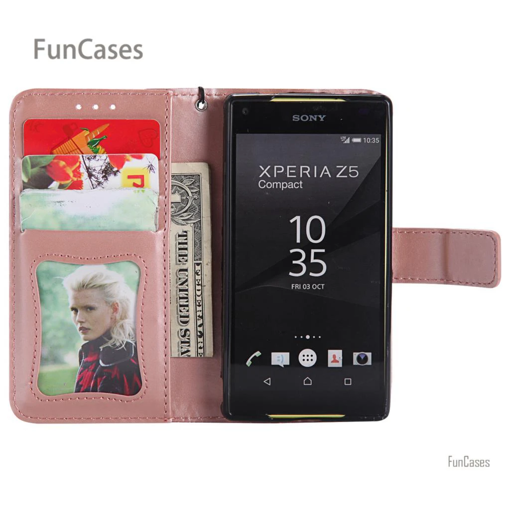 Чистый цвет лоза чехол на магнитном замке Капа sony Z5 мини для телефона из