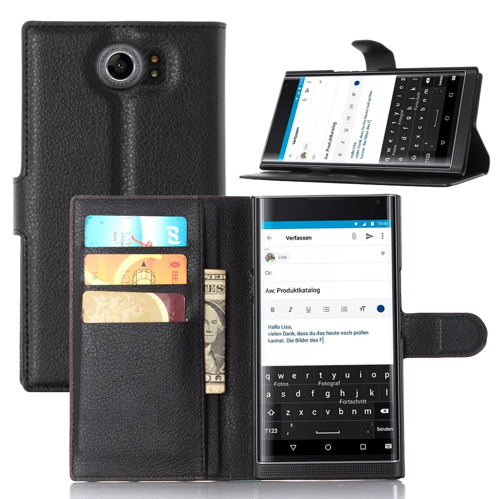 Чехол для BlackBerry Priv роскошный чехол-бумажник из искусственной кожи чехол-книжка |